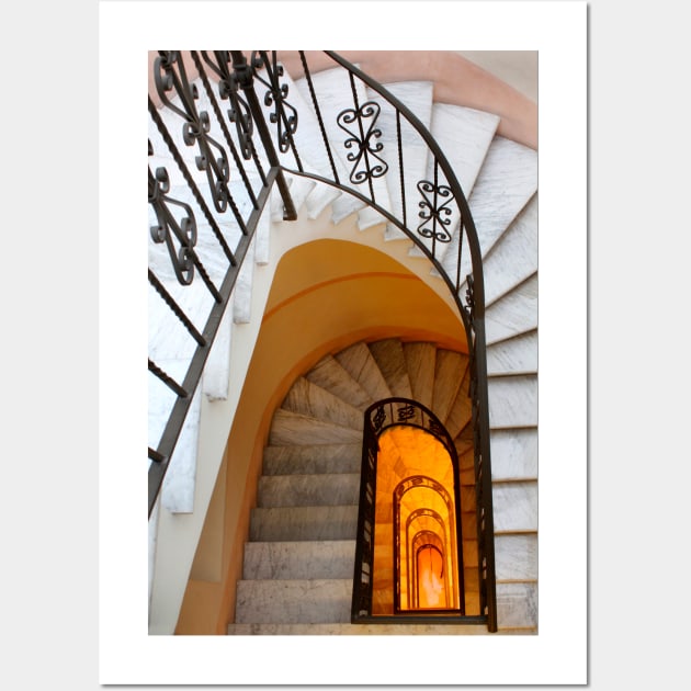 Spiral Marble Staircase Wall Art by jwwallace